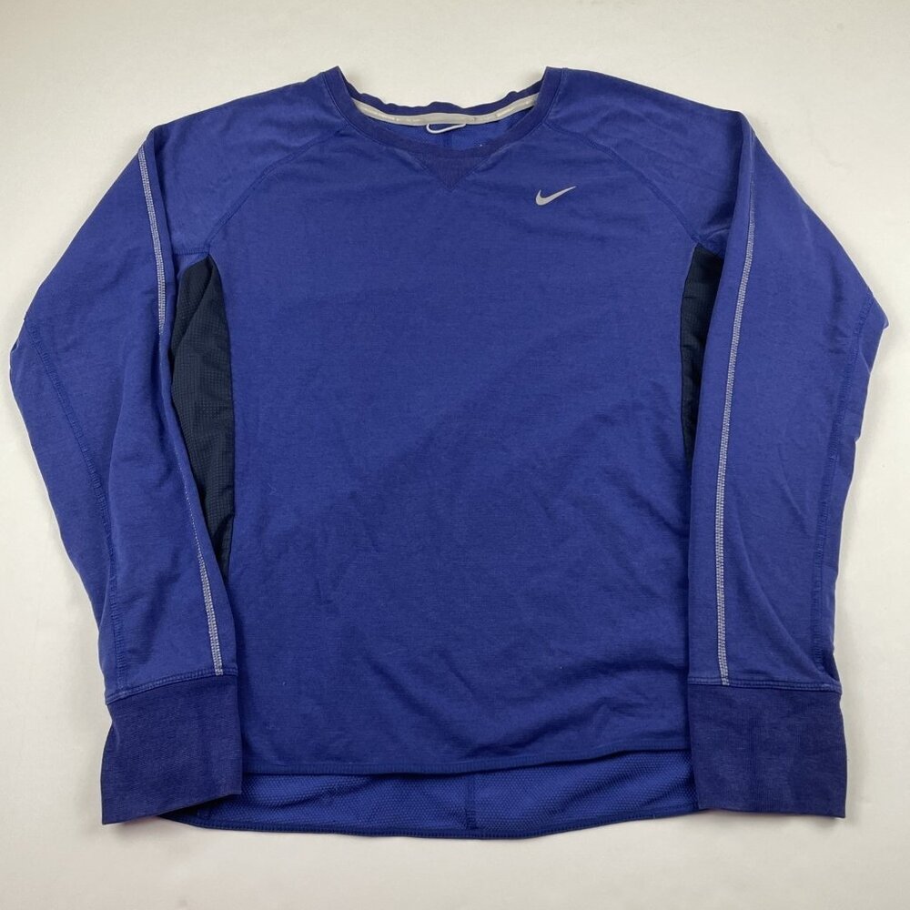 Nike Running Dri-Fit T-Shirt Men’s L Long Sleeve Thumbholes Active V-Stitched